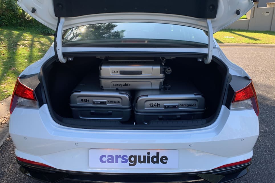 All three of our suitcases could fit in the back of the i30.