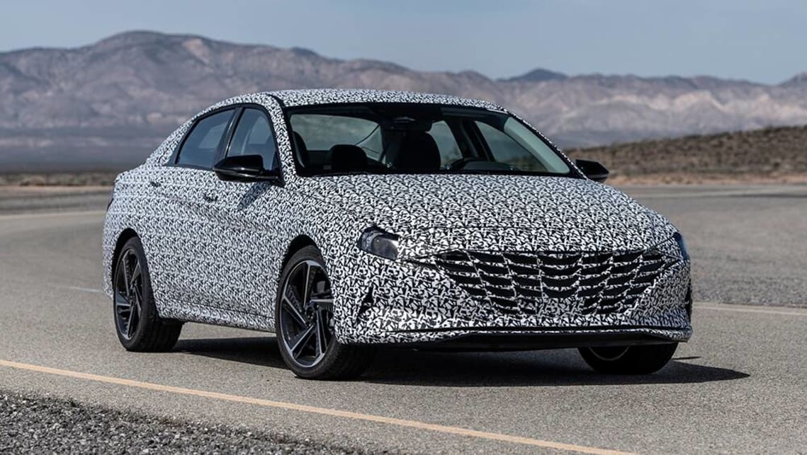 New Hyundai I30 N Line Sedan 2021 Teased Hotter Version Of Elantra Replacement Set For Australia Car News Carsguide