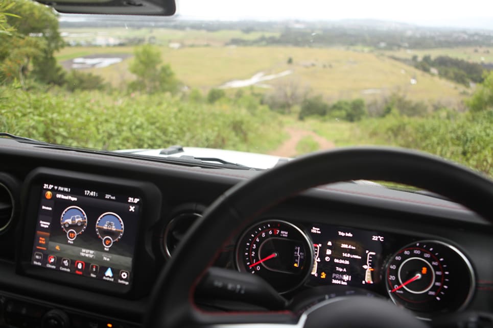 Standard Rubicon features include 8.4-inch touch-screen multimedia system.

