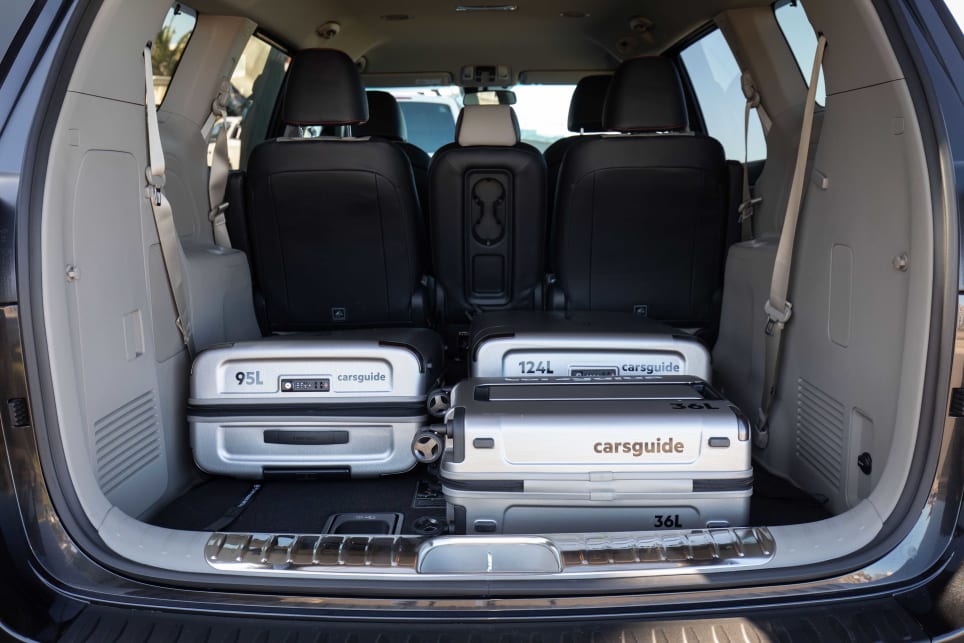 With the back row folded flat that cargo space grows to 2220L.