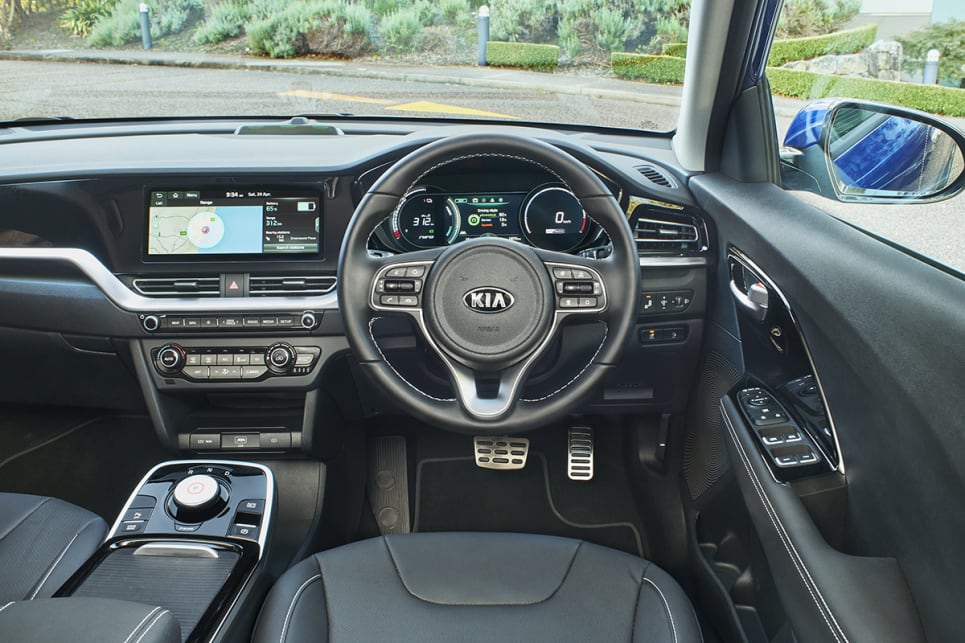 The cabin of the Niro is a conventional space. (EV Sport variant pictured)