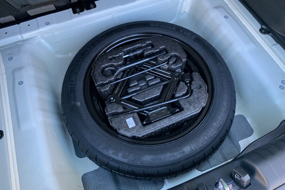 The Niro Hybrid comes with a space saver spare. (image credit: Matt Campbell / HEV Sport variant pictured)