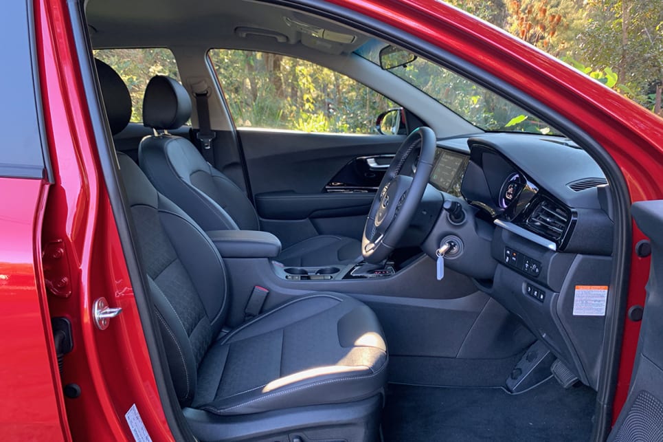 Standard is part-leather/part-cloth seat trim. (image credit: Matt Campbell / PHEV S variant pictured)