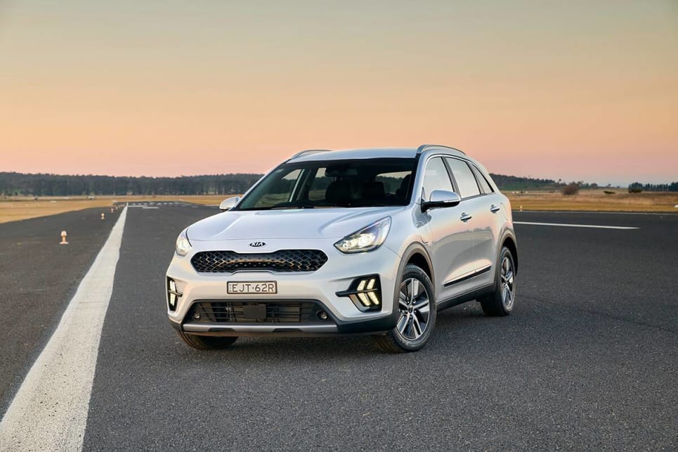 The Niro  has the old approach to Kia’s ‘tiger nose’ grille,(PHEV Sport variant pictured)