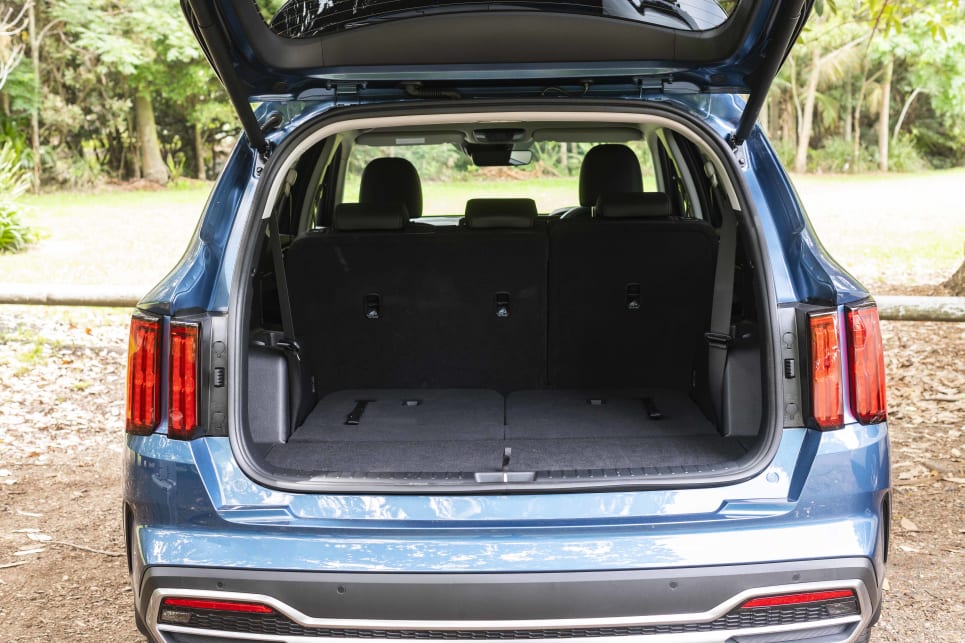 The Sorento claims 616L of boot space with five-seats-up (image: Sorento Sport+).