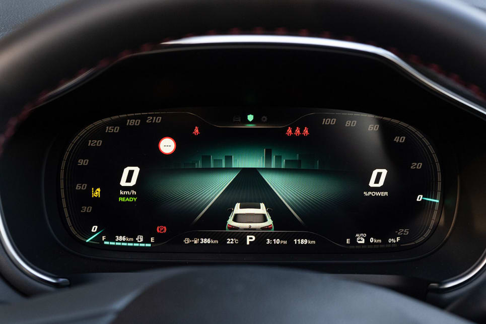 The MG's 12.3-inch driver info screen is a bit too laggy. (image credit: Rob Cameriere)