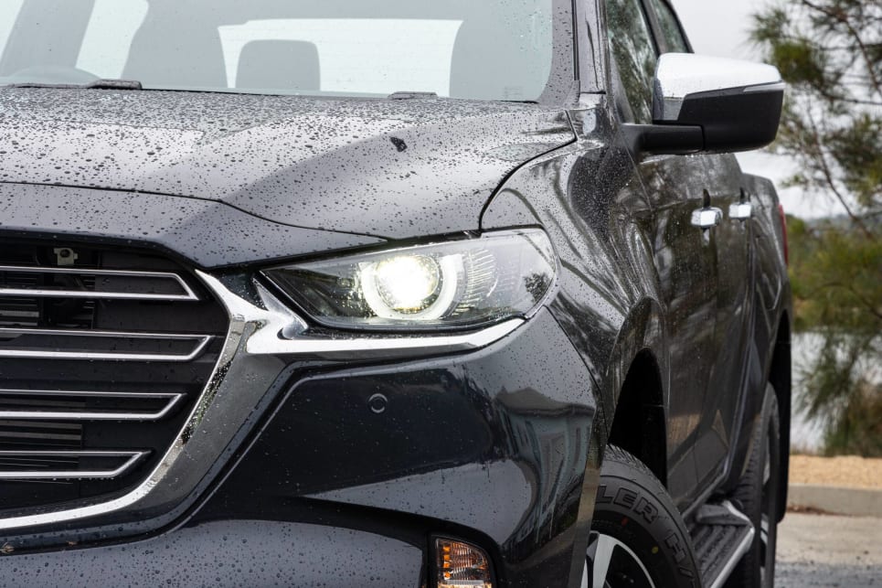 The Mazda BT-50 has Auto LED headlights (image credit: Tom White).