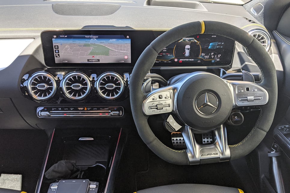You are behind the wheel of something special in the GLA 45 S.