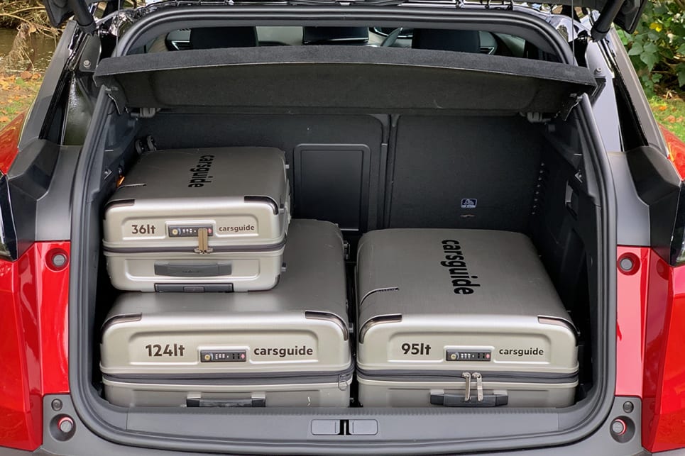 With the boot floor at it's lowest setting, there's enough space for the CarsGuide luggage set. (GT variant pictured)