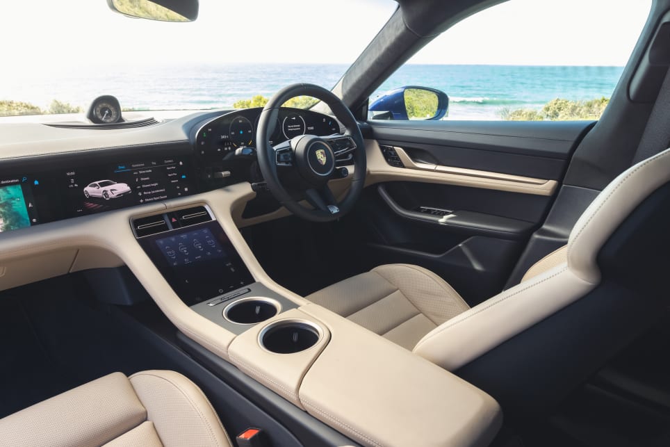 The interior is classic Porsche, with high-quality materials used throughout (image: Turbo).
