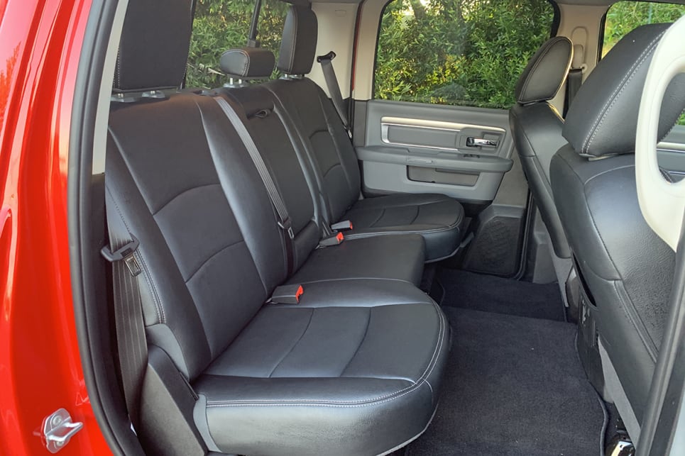 The rear seats are a genuine three across proposition with legroom to burn. (image: Peter Anderson)