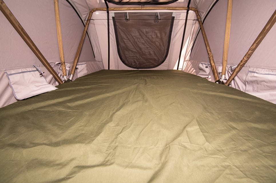 There’s a 60mm high-density foam mattress in the tent.  