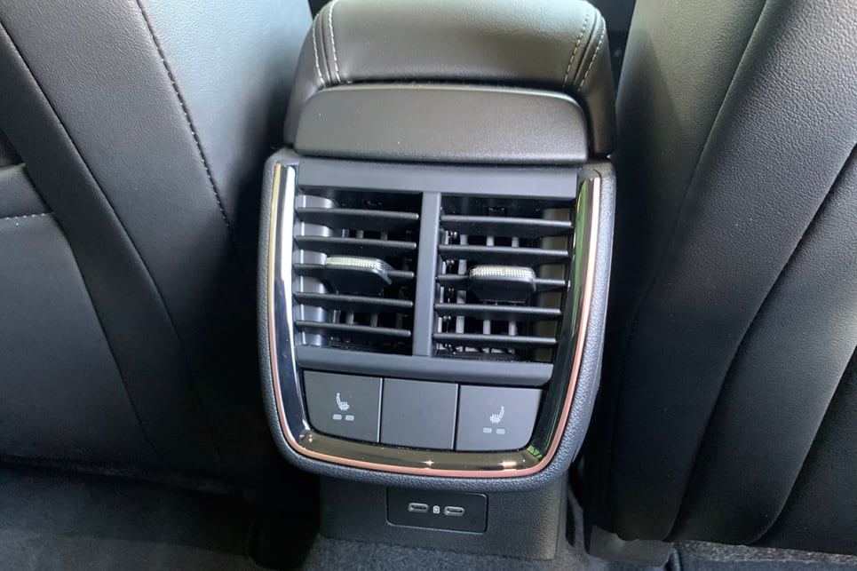 Back seat passengers get air vents and USB-C points. (Launch Edition variant pictured)