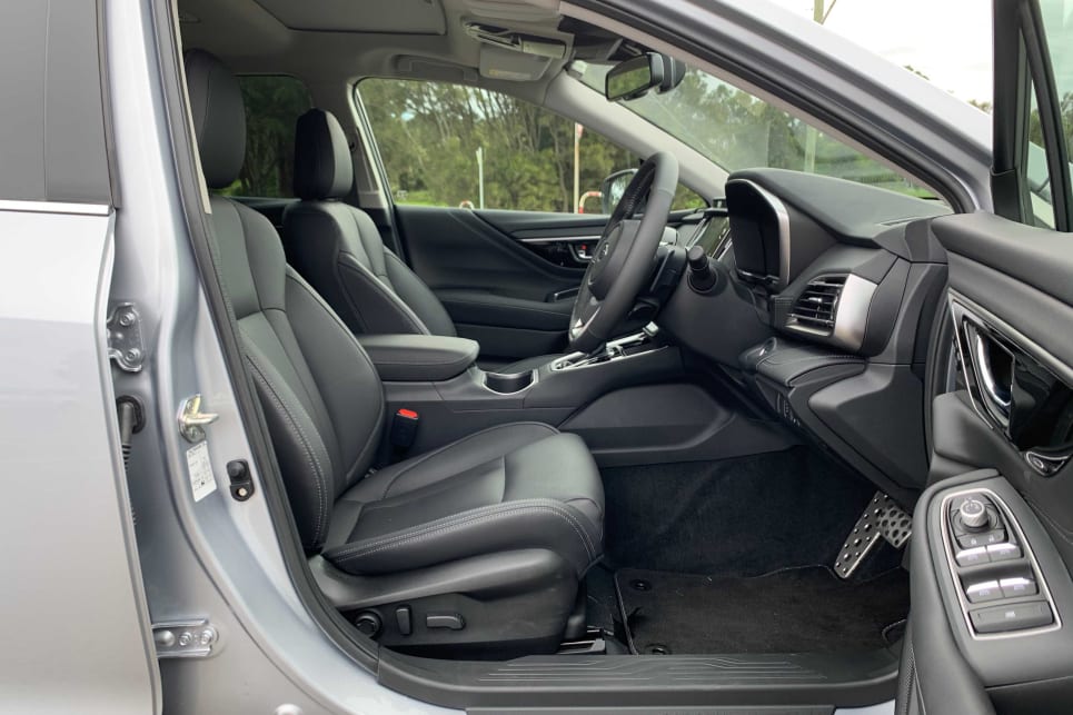 The Outback features electric adjustment for the front seats (image: AWD Touring).