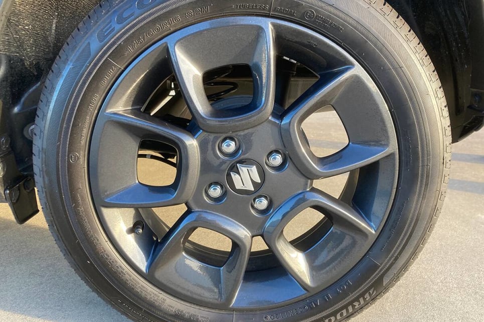 The GLX wears 16-inch alloy wheels.