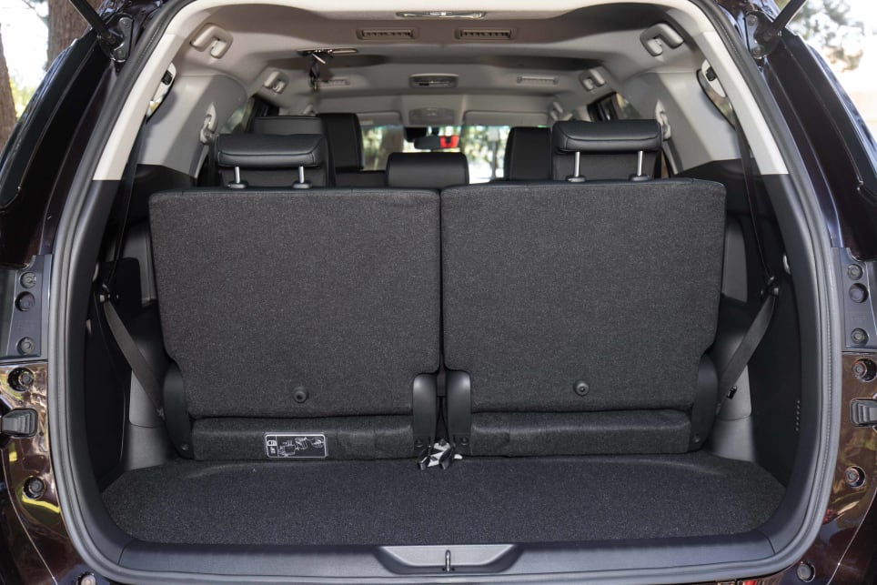 The cargo capacity with the third row up is just 200 litres (pictured: Fortuner GXL 2021).