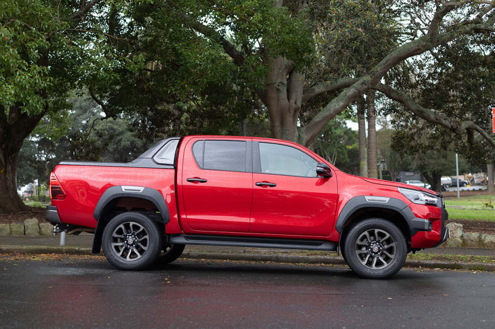 With 18-inch black alloy wheels, sleek lines, plus a much needed step to clamber into the seats, or the back of the ute tray. (image: Dean McCartney)