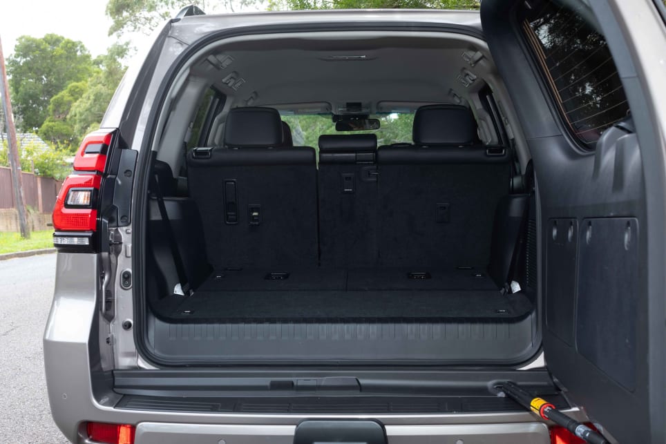 The boot space is 553 litres, which crunches down to just 104 litres when the third row is in use.