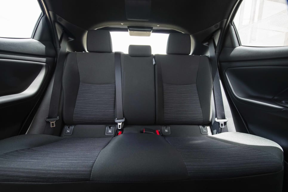 The rear seat is claustrophobic in the Yaris (image credit: Rob Cameriere).