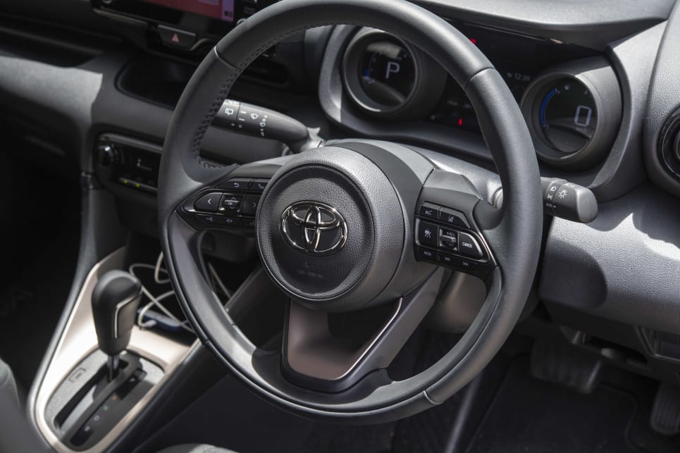 Yaris SX steering wheel (image credit: Rob Cameriere)