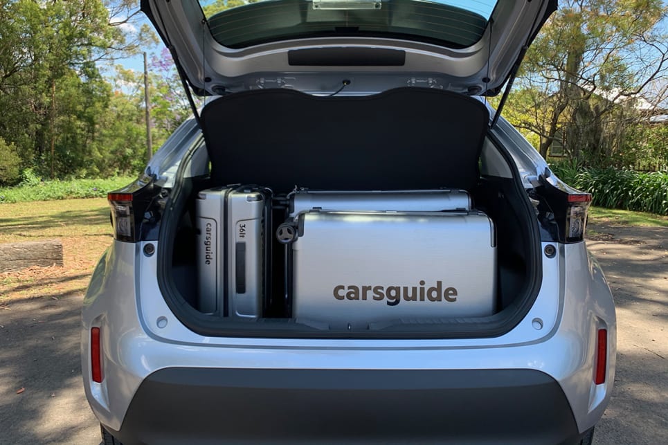 The boot is large enough to hold all three CarsGuide suitcases.