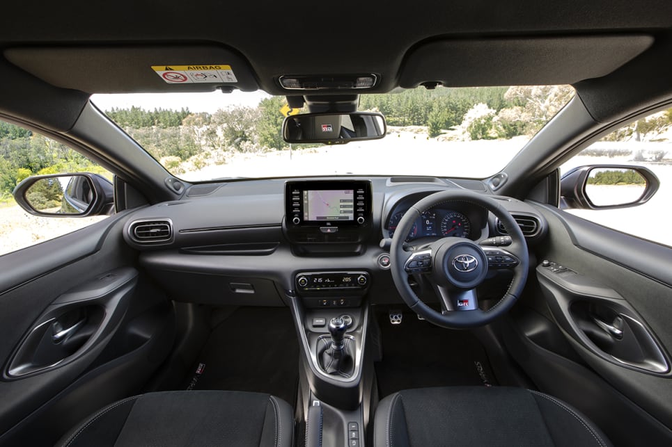 The dash is a neat, two-tier design, with the 7.0-inch media screen standing proud at the centre of the upper level.