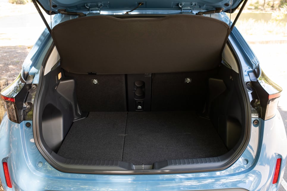 Boot space in the Yaris is Boot space is the smallest of the three. Image: Rob Cameriere.