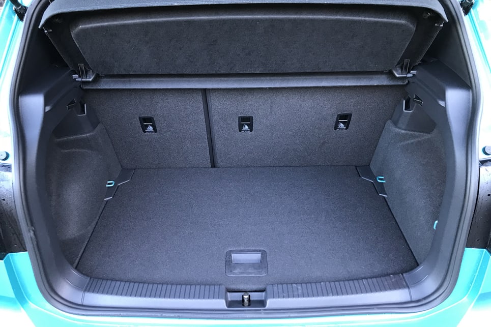 With the rear seats up, boot space varies. (image: James Cleary)