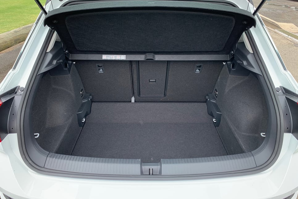 With the rear seats in place, boot space is rated at 445 litres.