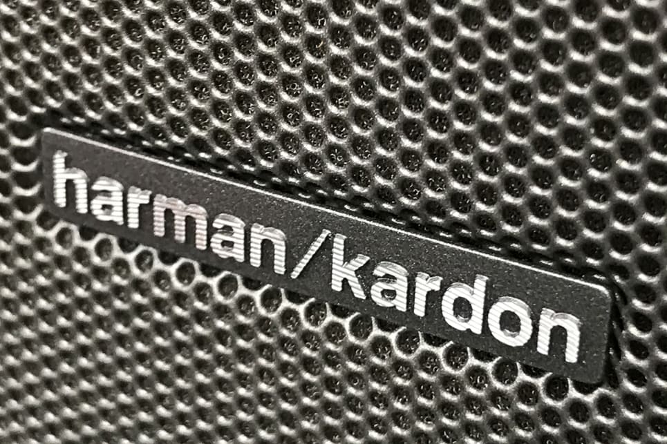 There's a 16-speaker harman/kardon surround sound system.