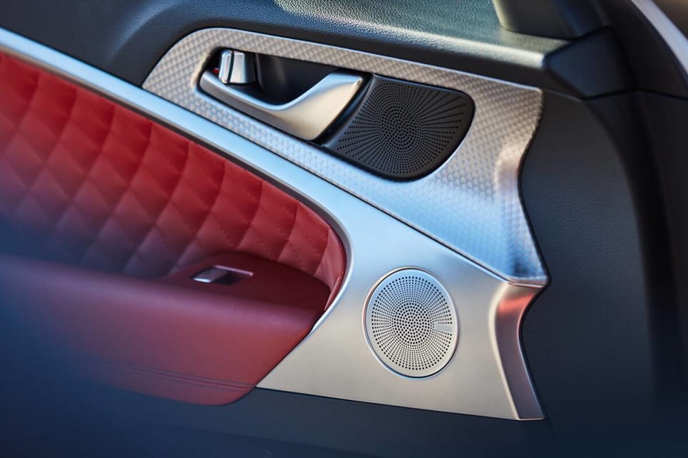 Inside is a 15-speaker Lexicon premium audio system. (3.3T Sport Luxury Pack variant pictured)