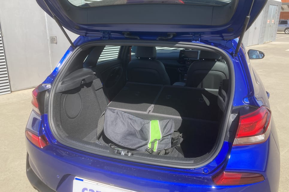 Fold the rear seats down and cargo capacity grows to 1301L.