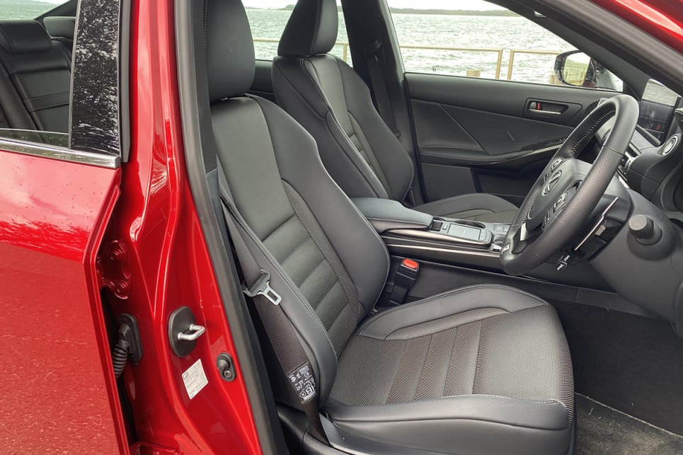 While the front seats in this F Sport are quite slim, legroom is still at a premium.