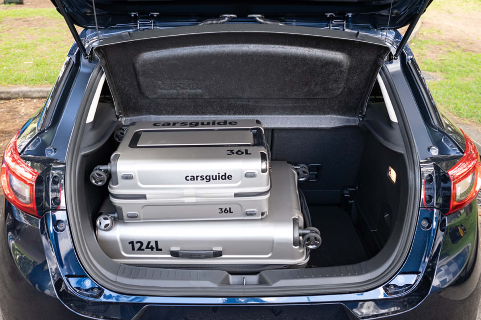 It could only fit two of our three 'CarsGuide' test luggage cases. (image credits: Rob Cameriere)