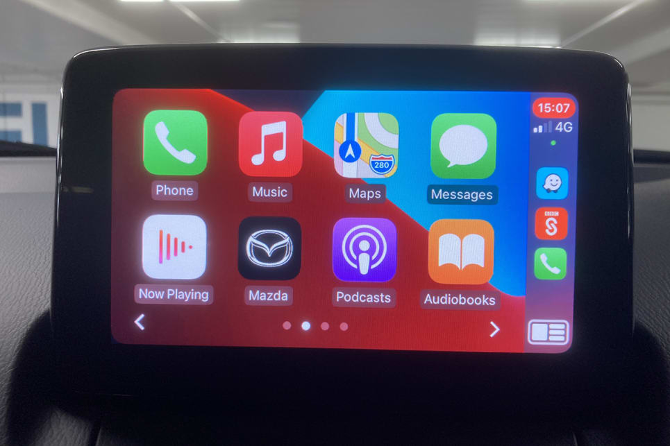 The 7.0-inch touchscreen comes with Apple Car Play/Android Auto.