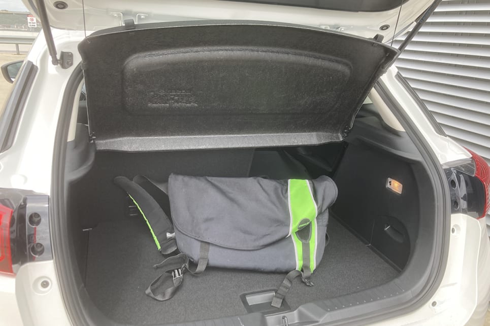 With the rear seats in place, boot space is rated at 264 litres.