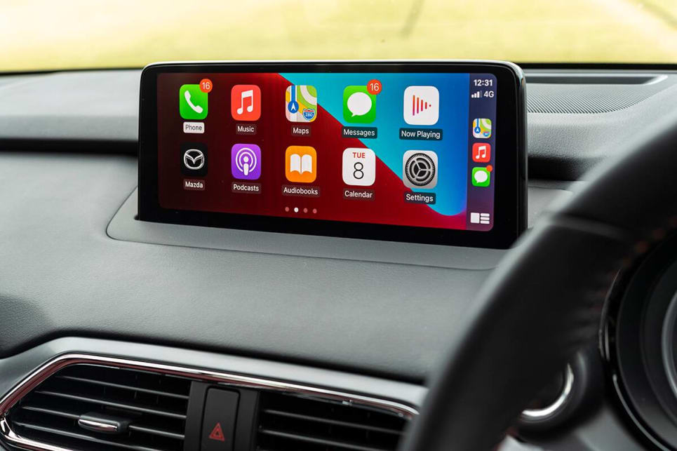 The CX-9 GT SP comes with a 10.25-inch touchscreen.