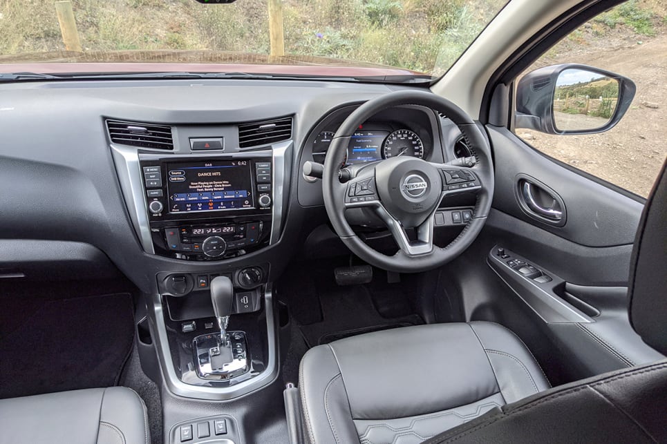 The Navara's interior remains largely the same since 2015.