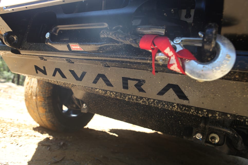 There's a ‘Navara’-branded bash-plate at the front.