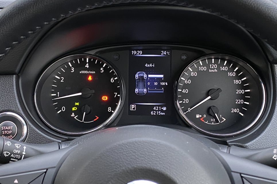 In-between the two dials is a colour display for the driver. 