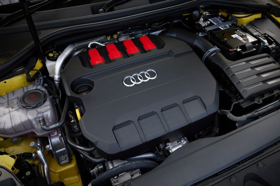 The S3 still manages 224kW from its smaller 2.0-litre, four-cylinder engine.