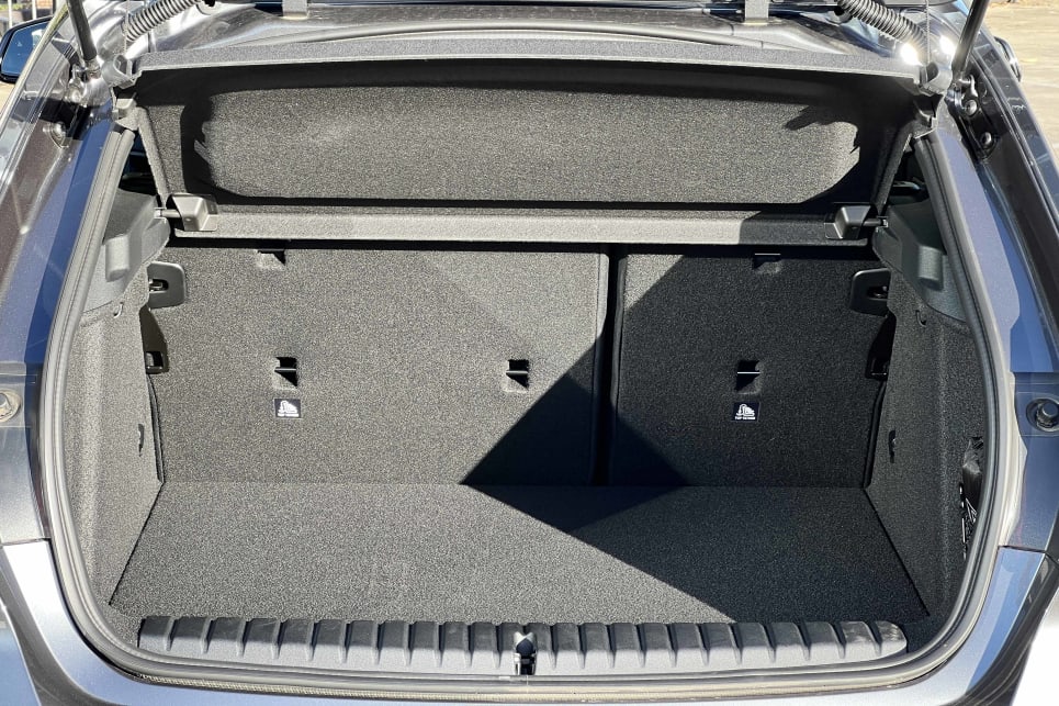 The boot's cargo capacity is competitive 380L (Image: Justin Hilliard).