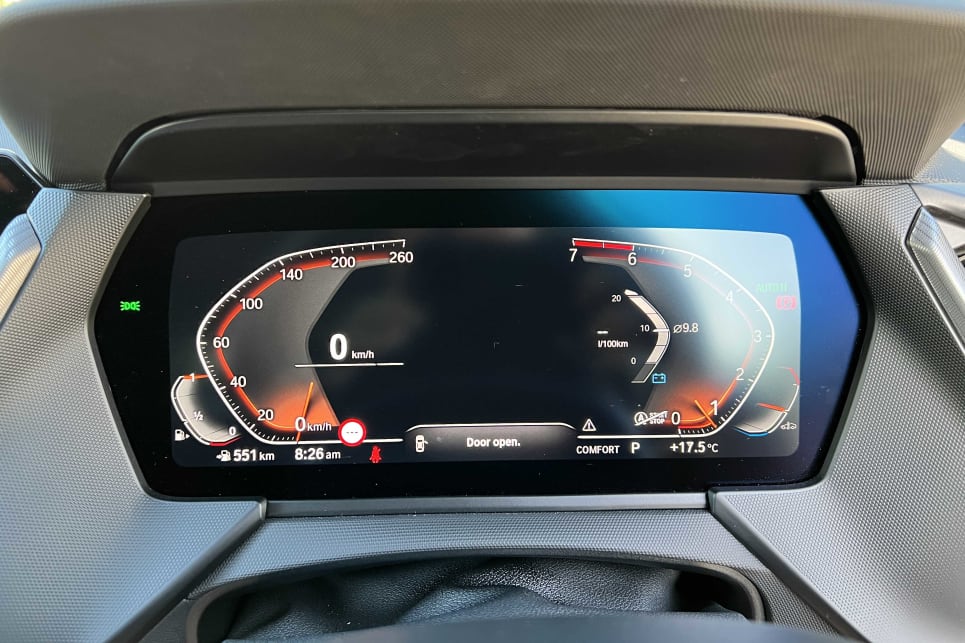 There's plenty of room for improvement for the 128ti's 10.25-inch digital instrument cluster (Image: Justin Hilliard).