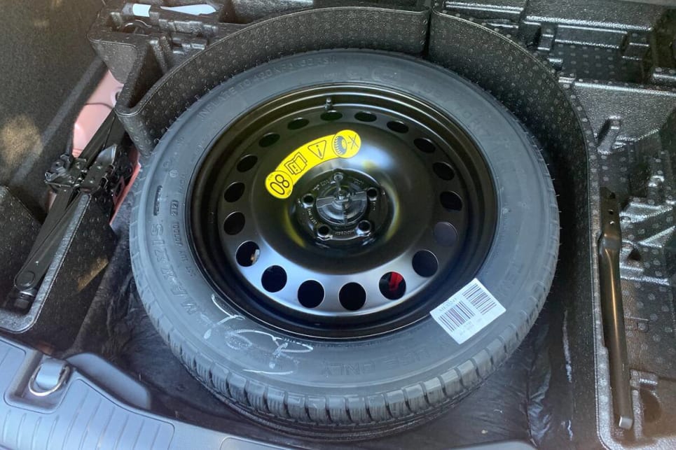Under the boot floor is a space-saver spare wheel. (image credit: Matt Campbell)