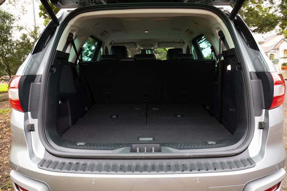 With the third row down, the boot is large at 876L and will fit a jumbo pram and the shopping or luggage without blinking. (image: Dean McCartney)