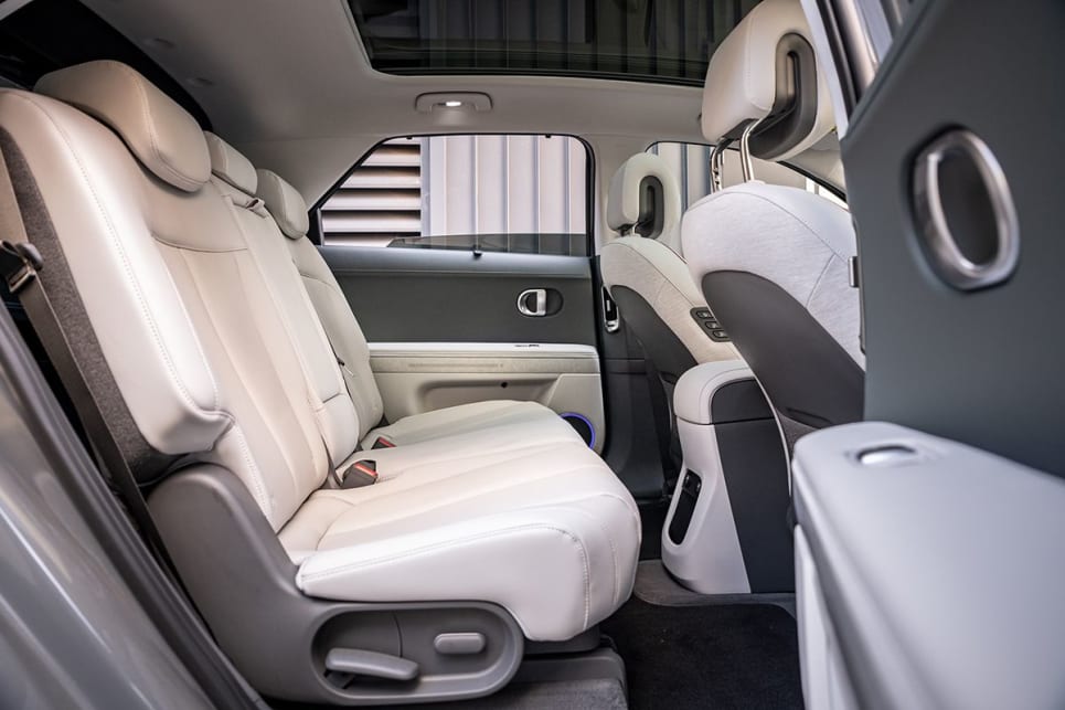 This is one of few SUVs in the mid-size class which can truly accommodate an adult in the centre seat with no trouble at all. (Image: Tom White)