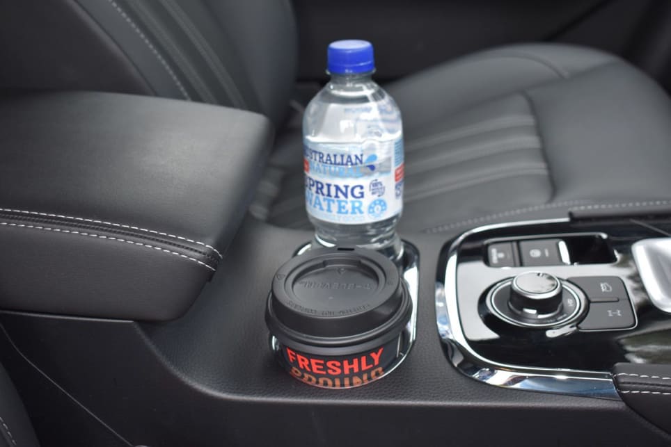 The driver and front passenger get six of those 12 drink-holders between them. (image: Mark Oastler)