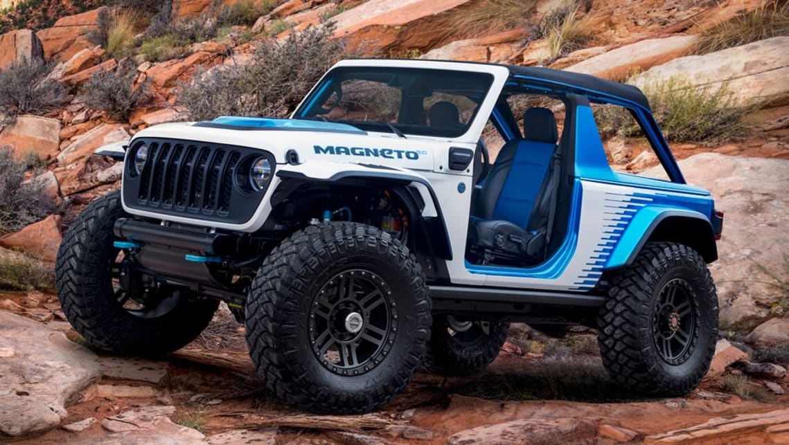Electric off-road extravaganza! Jeep's electric future on display with  Grand Cherokee plug-in hybrid off-roader and ballistic Wrangler EV concepts  - Car News | CarsGuide