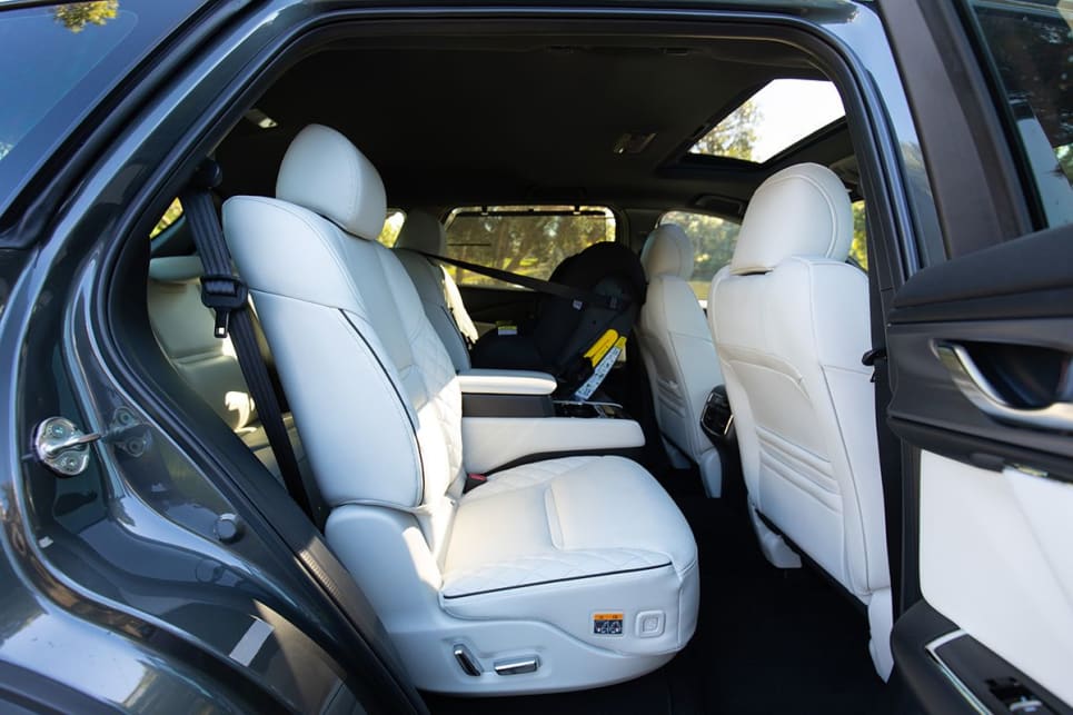 The second row consists of two of what Mazda refers to as 'Captain's seats', carrying through the luxury of the front.