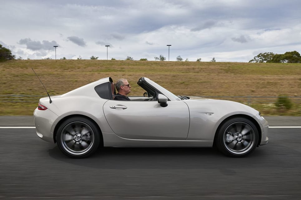 The more modern power-operated hardtop RF is more secure. (RF GT variant pictured)